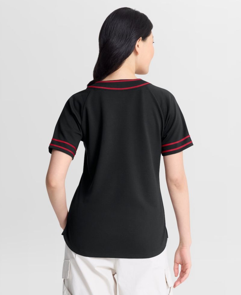 Women's Black Arizona Diamondbacks Diva Race Ahead Raglan V-Neck T-Shirt