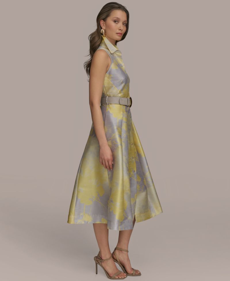Women's Printed Fit & Flare Shirt Dress