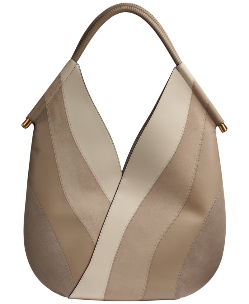Baldwin Curve Pieced Large Shoulder Handbag