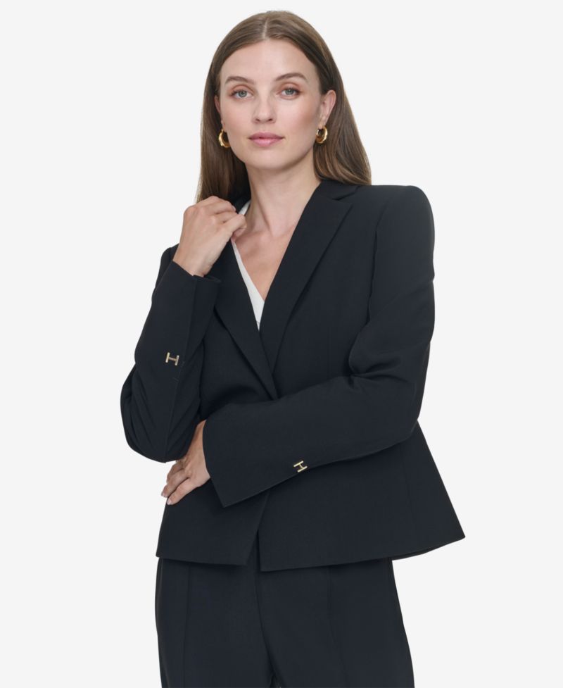 Women's Logo-Hardware Single-Button Blazer