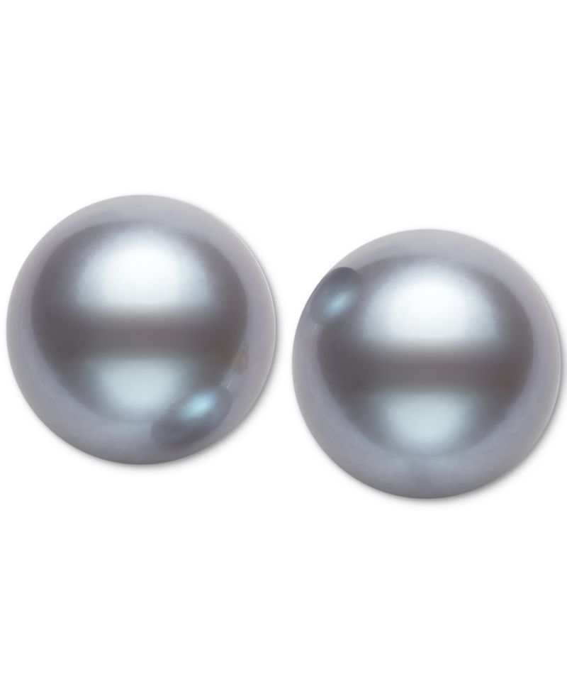 Cultured Freshwater Button Pearl (8-9mm) Stud Earrings