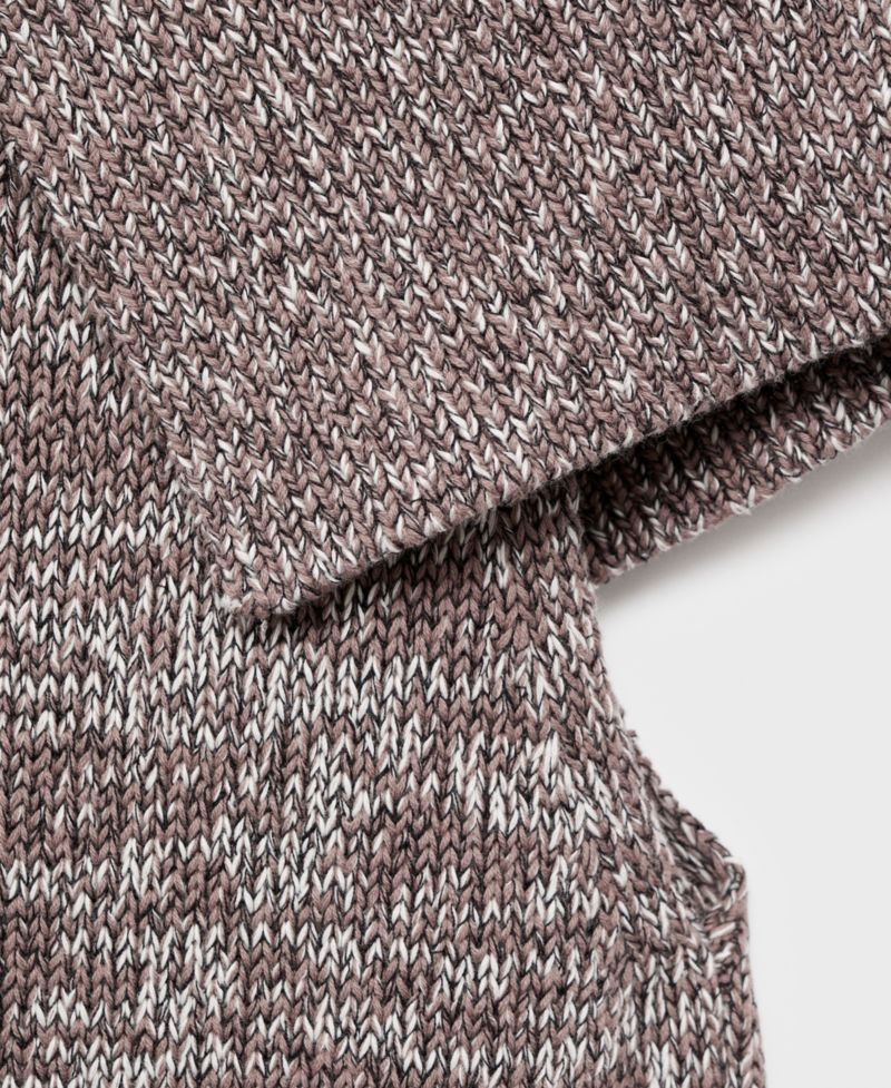 Women's Mottled Wrap Collar Sweater Vest