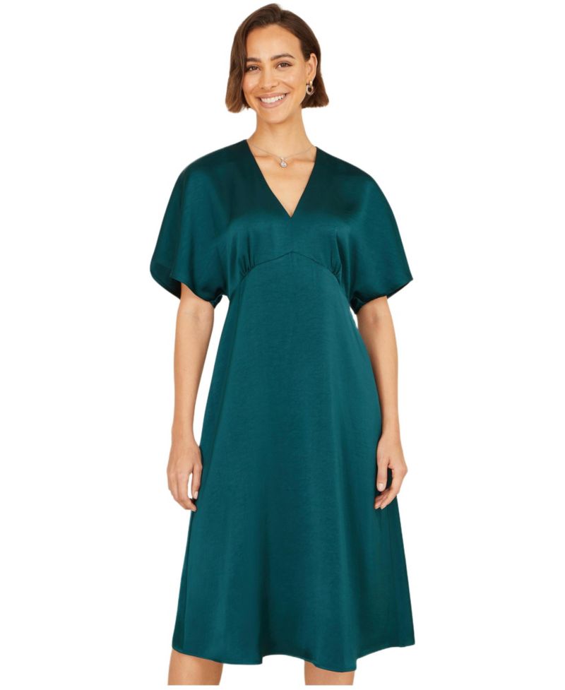 Women's Satin Midi Kimono Dress