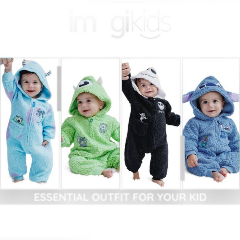 Baby Boys (Newborn - 24months) Zip Up Cosplay Coverall Cozy Sherpa