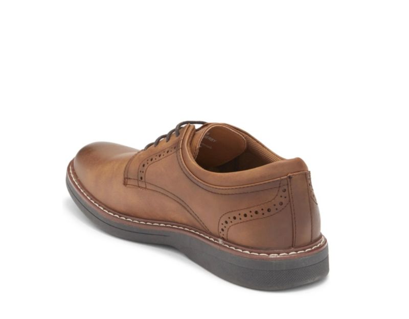 Men's Plain Toe Derby Lace-Up Dress Shoes