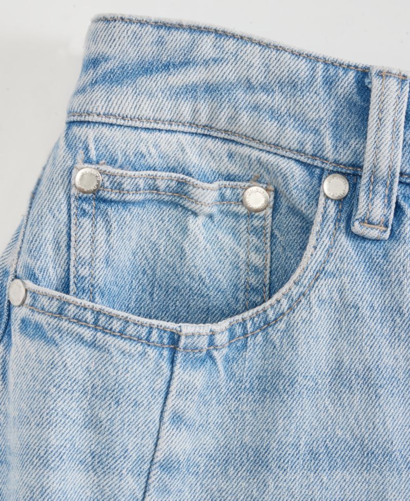 Women's Cropped High-Rise Barrel-Leg Jeans