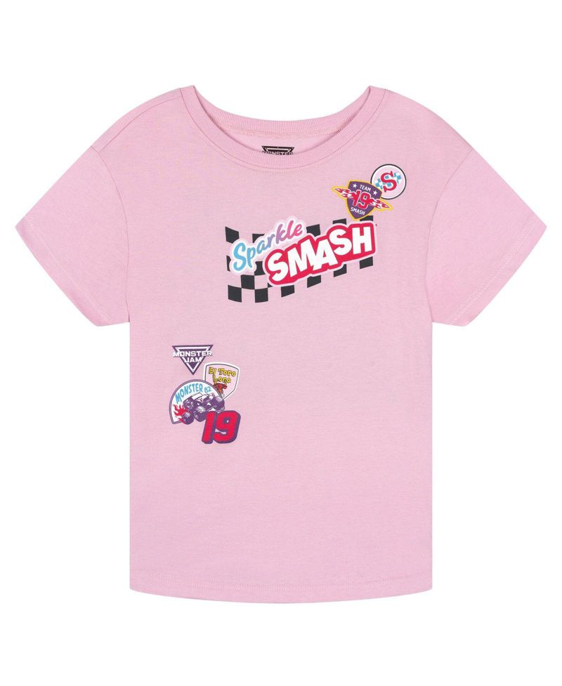 Girls' 4-16 Sparkle Smash Graphic Checkerboard T-Shirt and Leggings Set