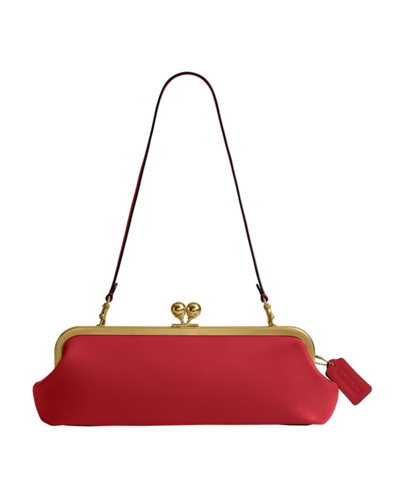 Kisslock Small Leather Frame Bag 30