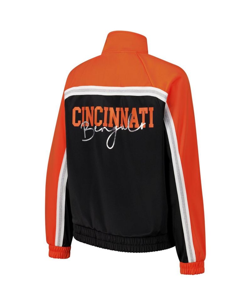 Women's Black Cincinnati Bengals Post Game Full-Zip Track Jacket