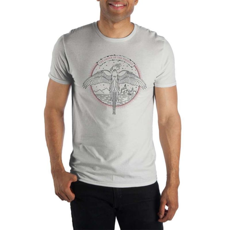 Men's The Order Of The Phoenix Logo White Tee T-Shirt