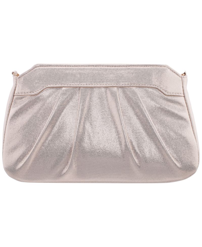 Amy Crystal Buckle Ornament Zip-Top Small Clutch Handbag
