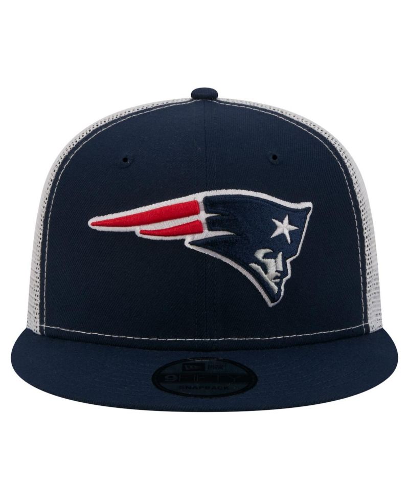 Men's Navy New England Patriots Core Team 9FIFTY Trucker Snapback Hat
