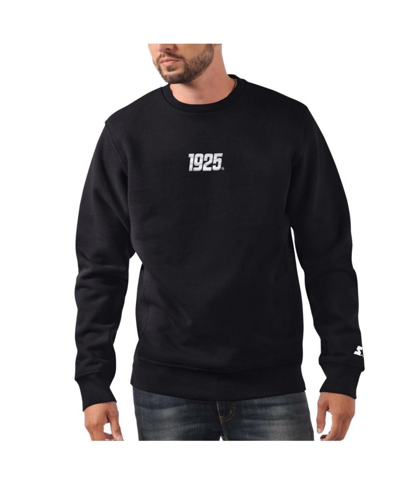 Men's Black New York Giants 1925 Collection Long Sleeve Pullover Sweatshirt