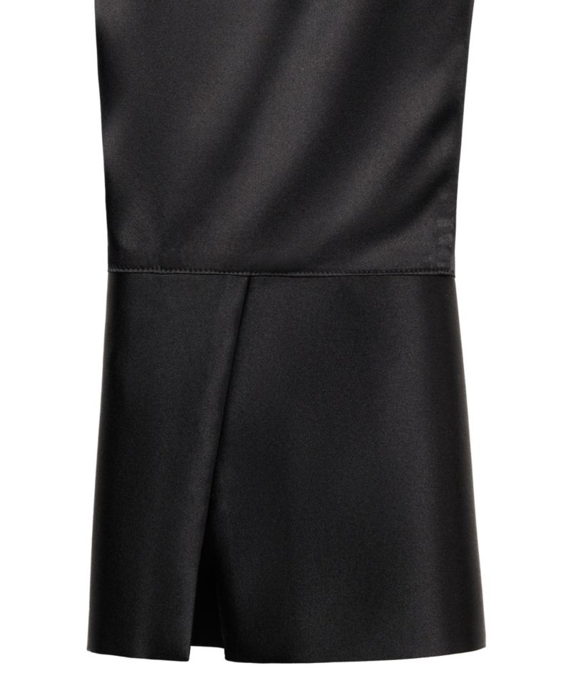 Women's Selection Mock Neck Long Sleeves with Slit at Cuffs Silk Blouse