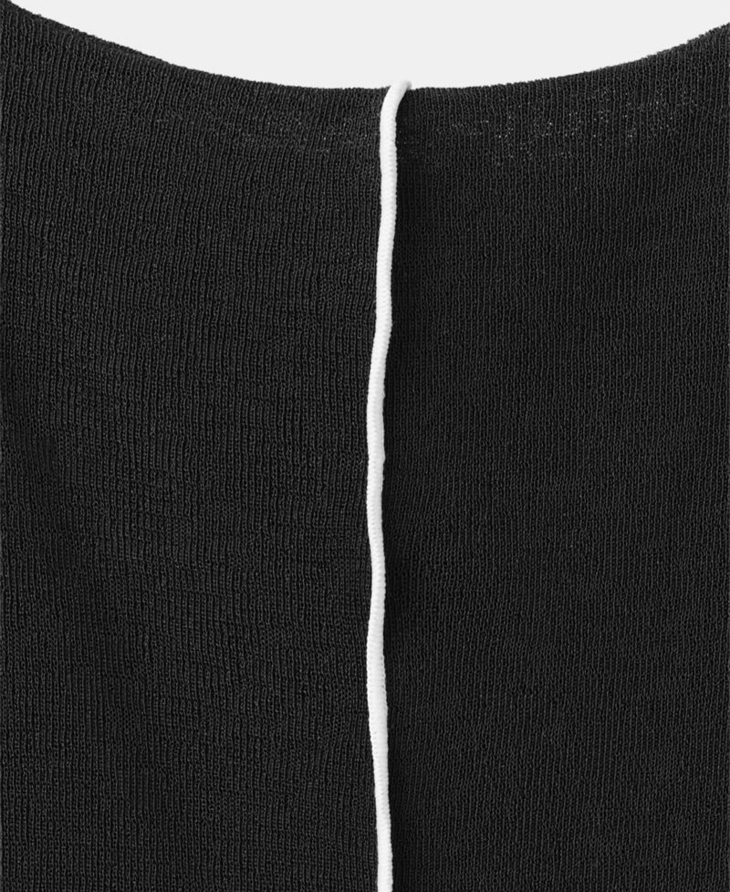 Women's Contrasting Stitching Detail Knit Dress