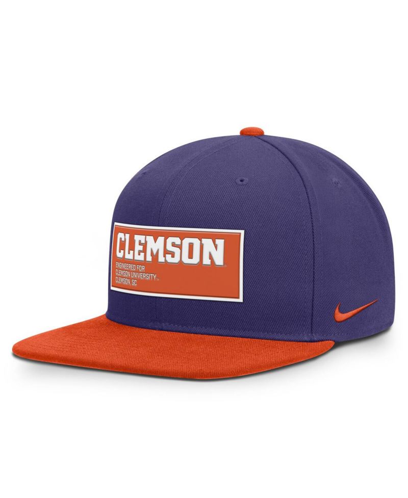 Men's Purple/Orange Clemson Tigers 2025 On-Field Patch Pro Dri-FIT Snapback Hat