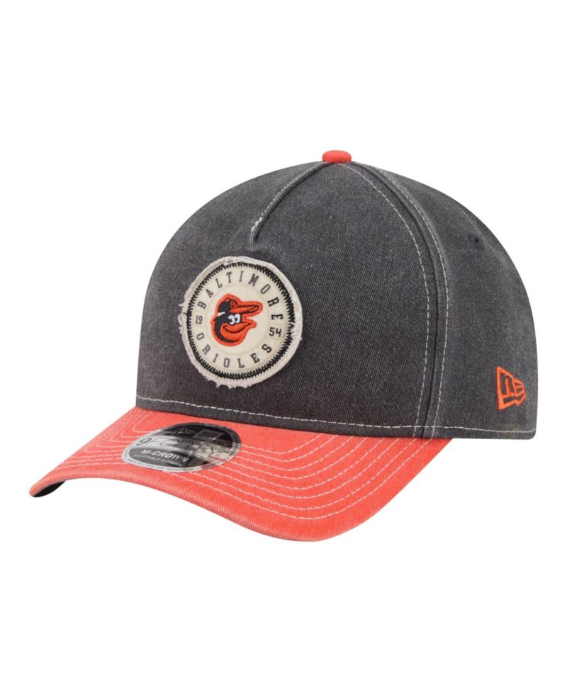 Men's Black/Orange Baltimore Orioles Felt M-Crown 9FORTY Adjustable Hat