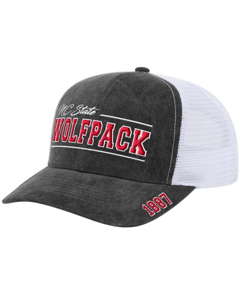 Men's and Women's Gray NC State Wolfpack Billy 2400 Adjustable Trucker Hat
