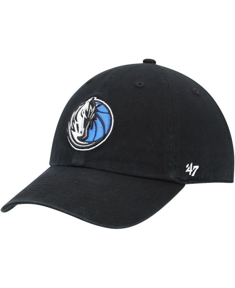 Men's Black Dallas Mavericks Team Logo Clean Up Adjustable Hat