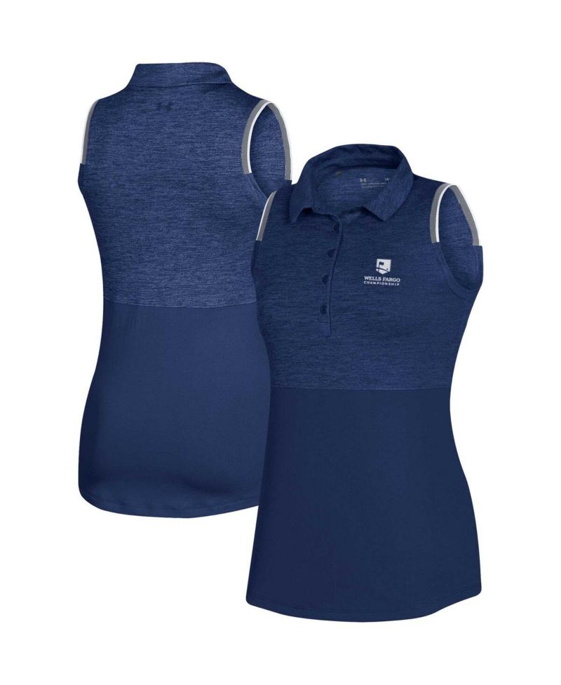 Women's Navy Wells Fargo Championship Playoff Sleeveless Polo Shirt