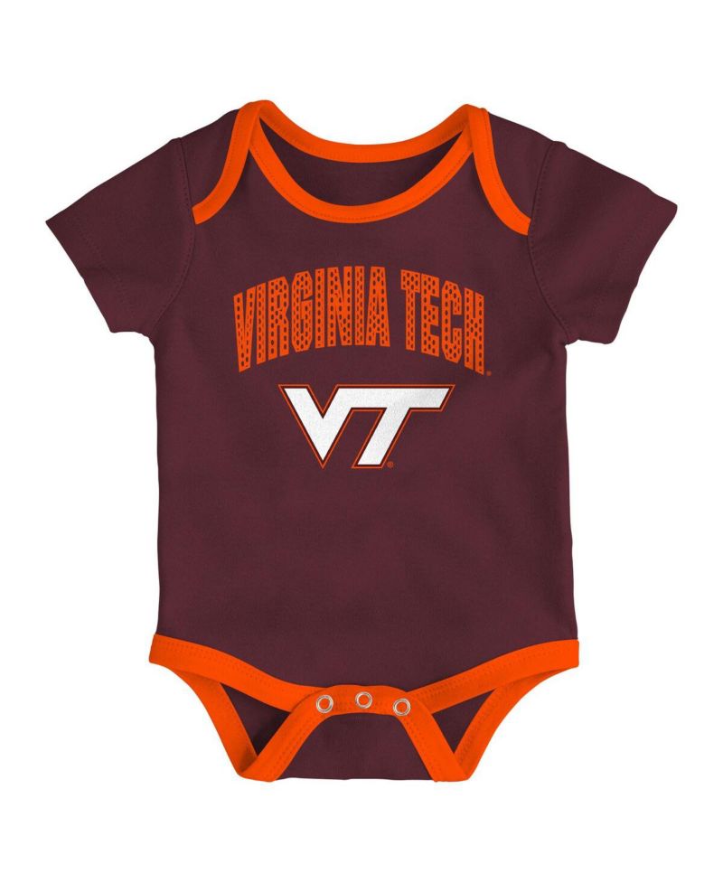 Baby Boys and Girls 3-Pack Virginia Tech Hokies All Day Play Bodysuit Set