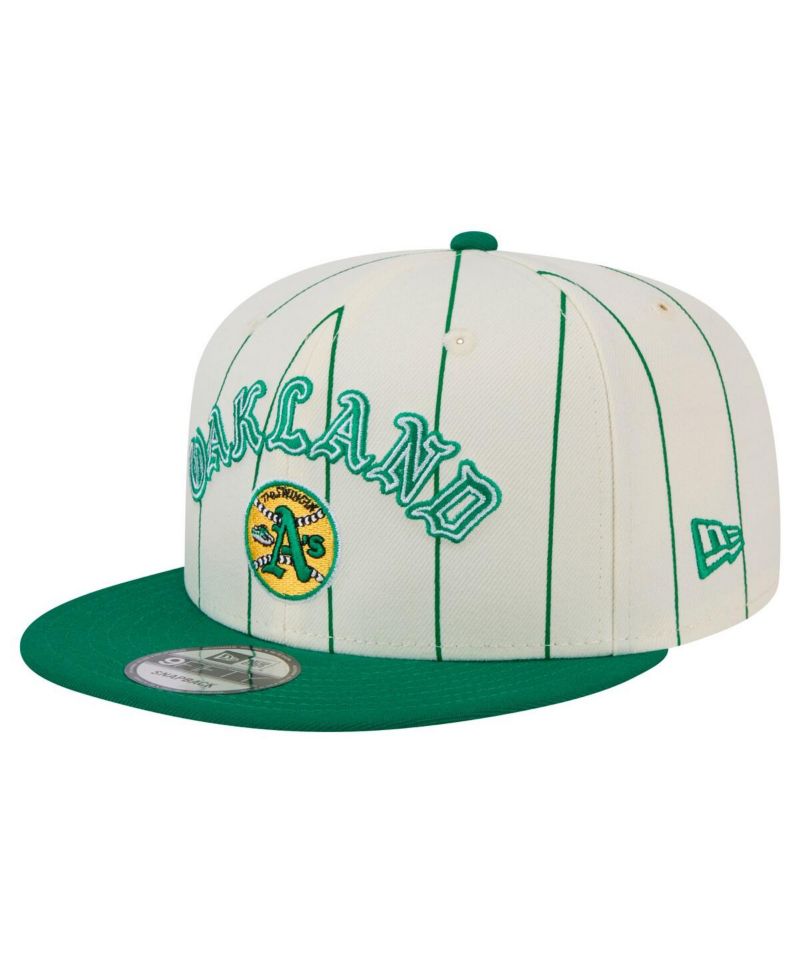Men's White Oakland Athletics Jersey Pinstripe 9FIFTY Snapback Hat