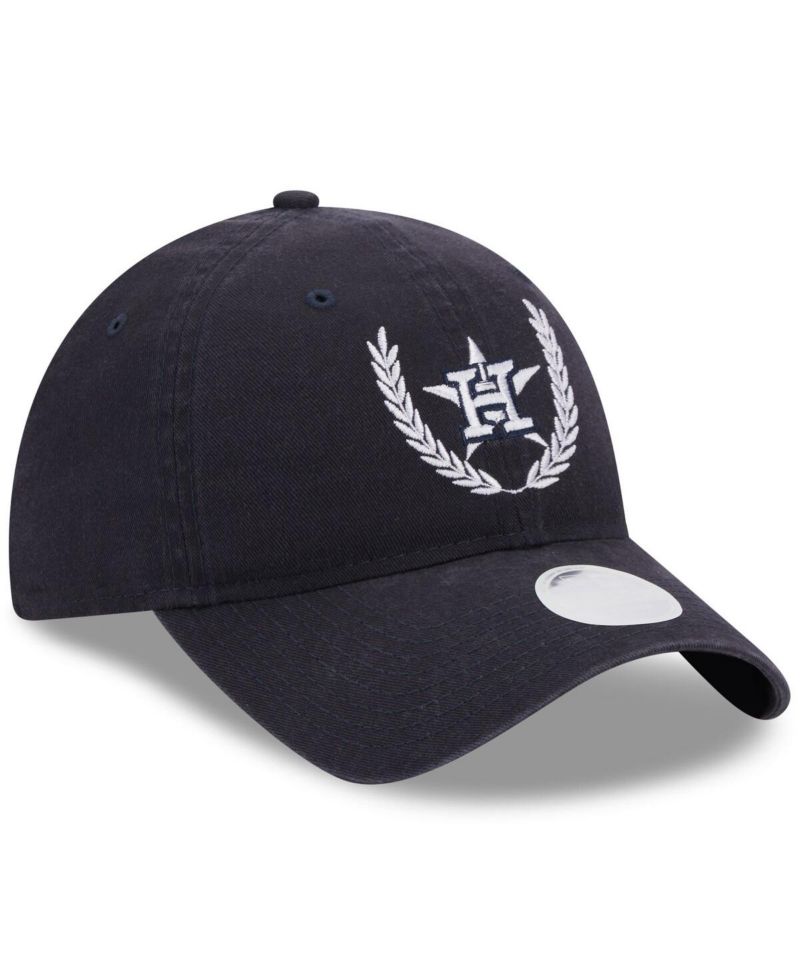 Women's Navy Houston Astros Leaves 9TWENTY Adjustable Hat