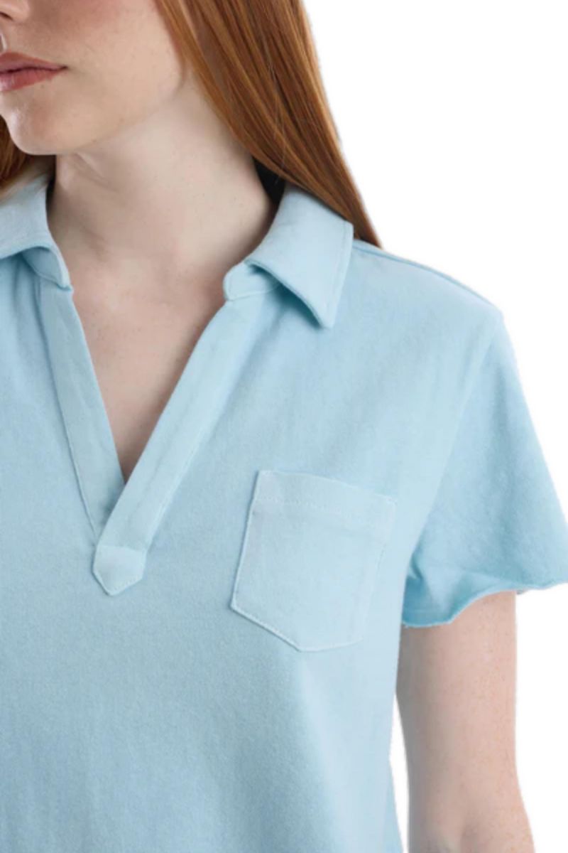 Women's Clothing Chest Pocket Polo Tee