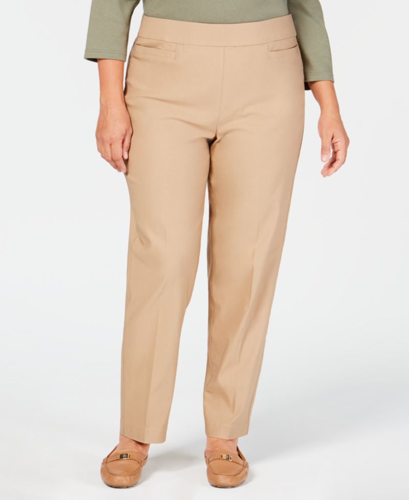 Plus Size Classic Allure Tummy Control Pull-On Average Length Pants