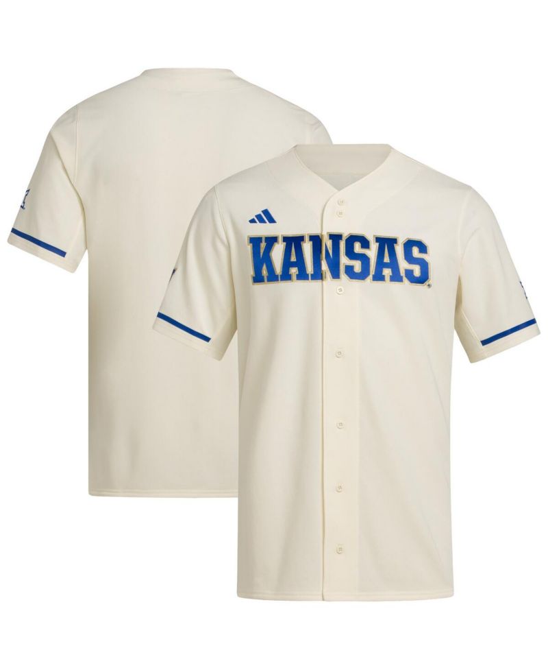 Men's Cream Kansas Jayhawks Replica Baseball Jersey