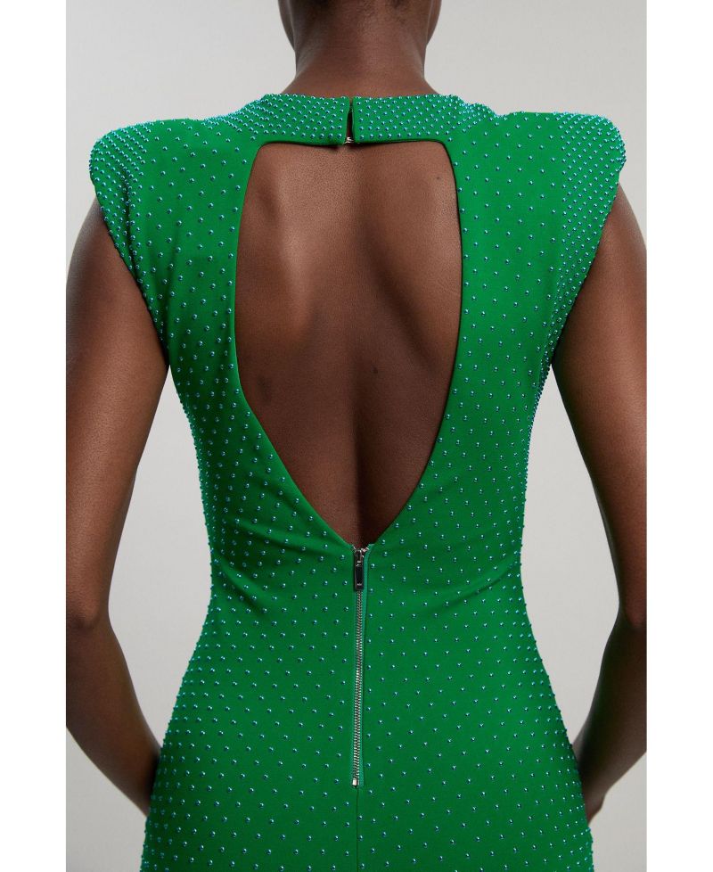 Women's Studded Jersey Midi Dress