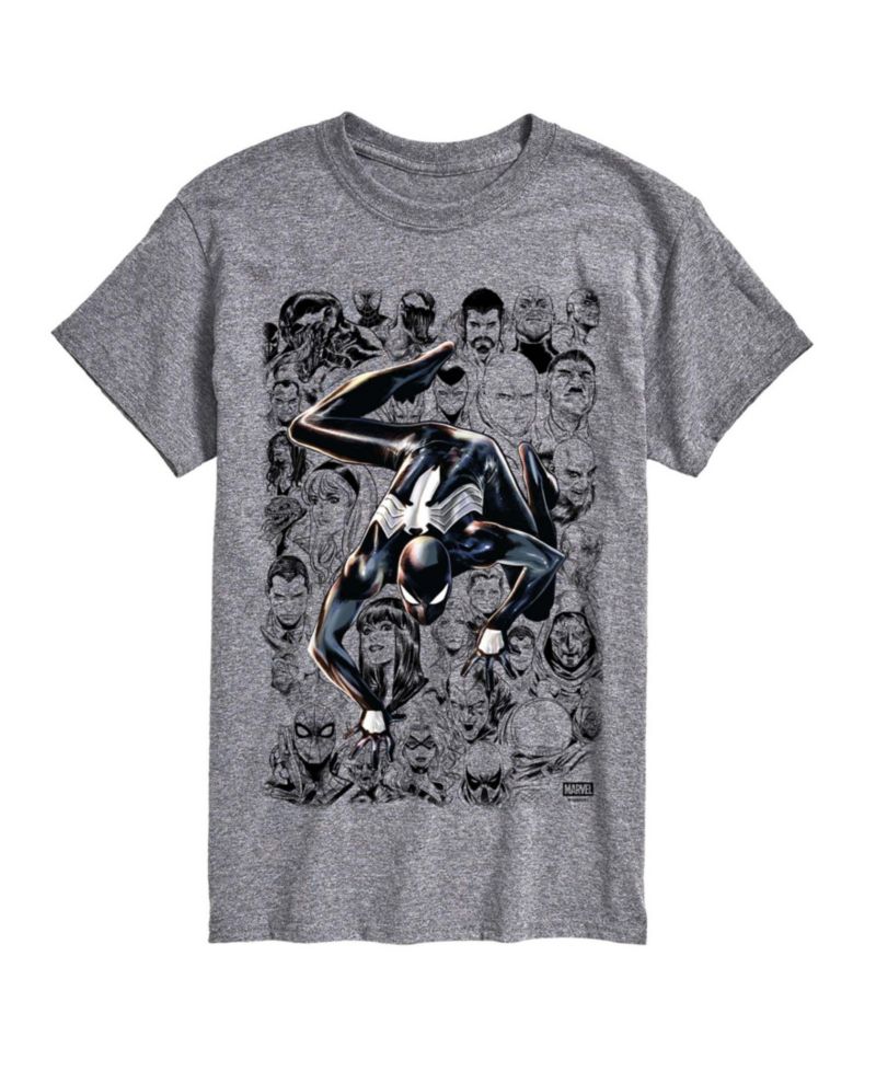 Men's Spider-Man Lineart Characters Short-Sleeve Graphic T-Shirt