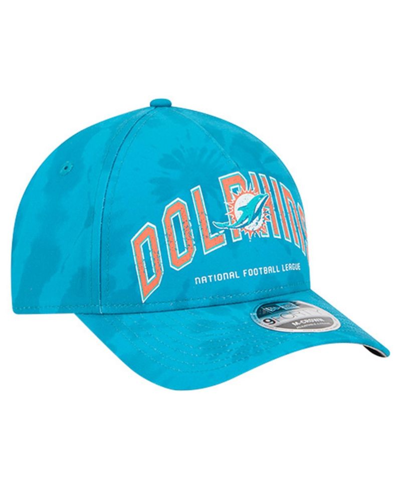 Men's Aqua Miami Dolphins Tie Dye Fade 9Forty M-Crown A-Frame Adjustable Hat