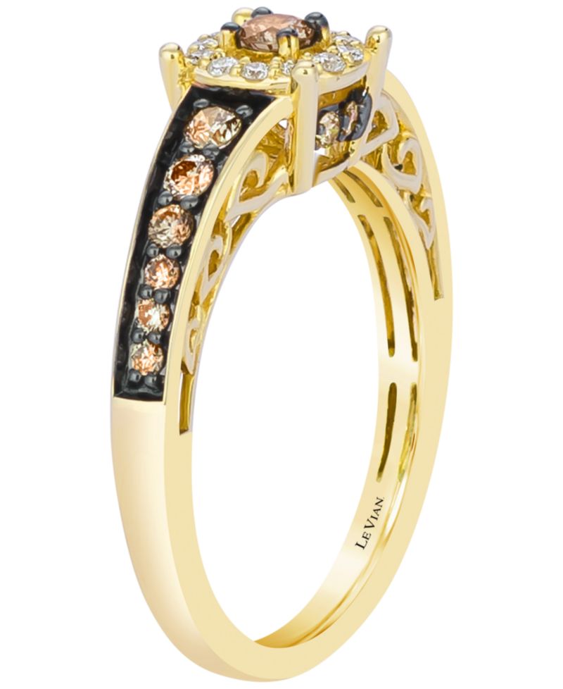 Chocolate Diamond (0.41 ct. t.w.) & Vanilla Diamond (0.09 ct. t.w.) Ring in 14k Honey Gold