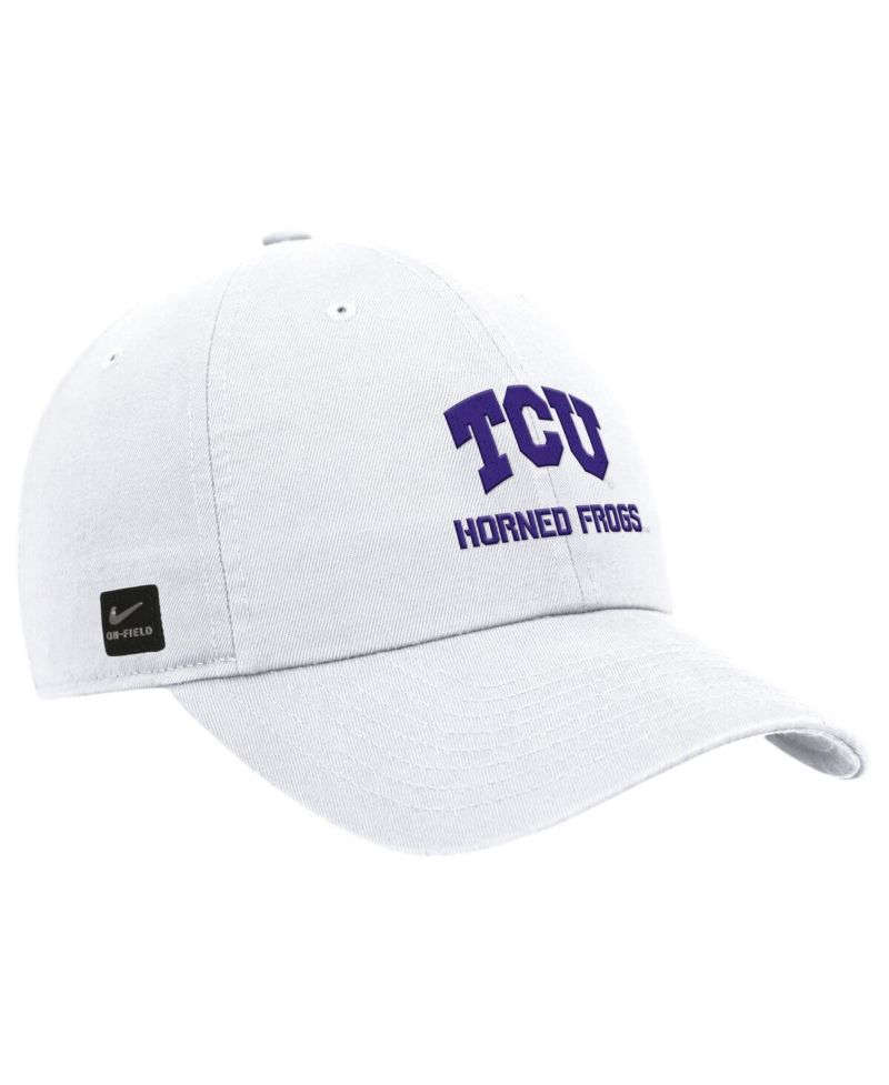 Men's White TCU Horned Frogs 2025 On-Field Club Adjustable Hat