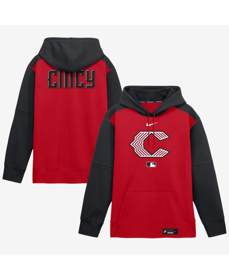 Men's Red/Black Cincinnati Reds 2026 City Connect Authentic Collection Therma-FIT Hoodie