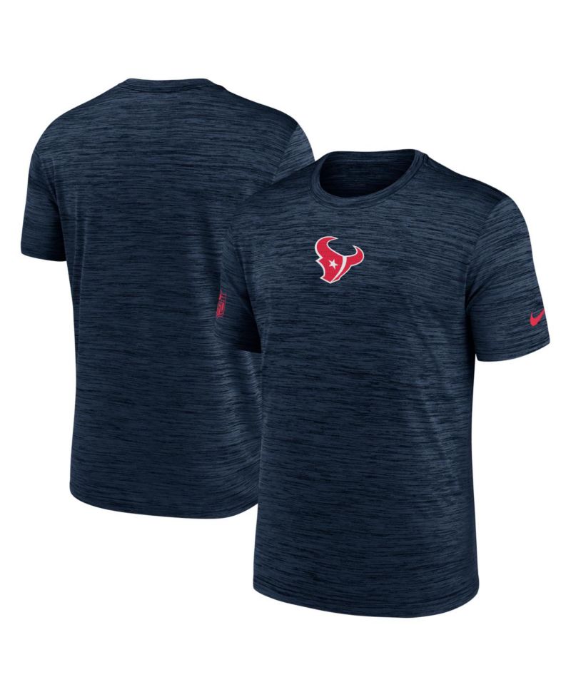 Men's Navy Houston Texans Big & Tall Sideline Velocity Performance T-Shirt