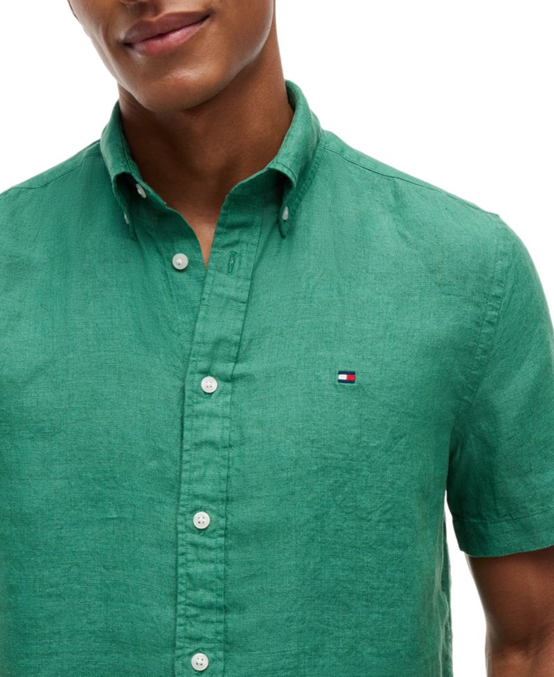 Men's Regular-Fit Linen Short Sleeve Shirt