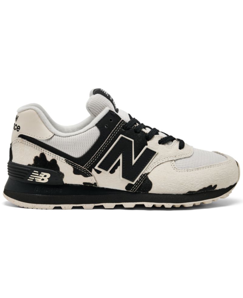 Women's 574 Cow Print Fashion Sneakers from Finish Line
