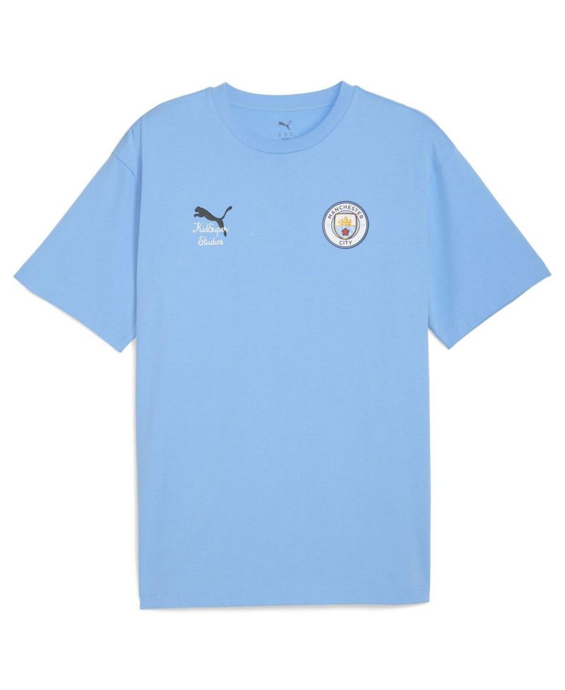 x Kid Super Men's Light Blue Manchester City 2025 FIFA Club World Cup Graphic T-Shirt