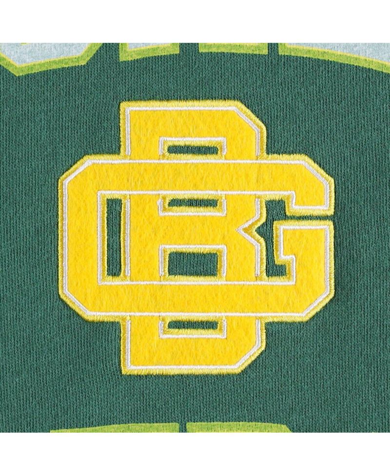 Men's Green Green Bay Packers Washed Short Sleeve Pullover Hoodie
