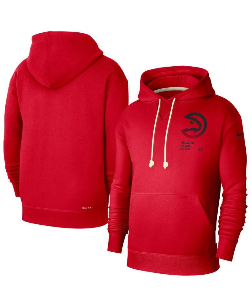 Men's Red Atlanta Hawks Courtside Standard Issue Premium Performance Pullover Hoodie
