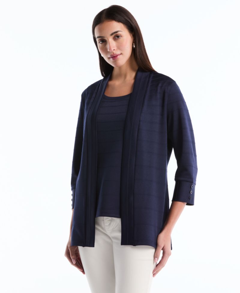 Petite Ottoman Knit Cardigan Sweater