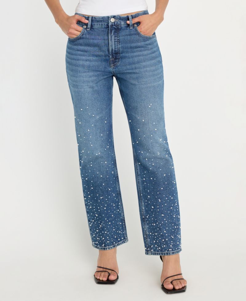 Women's Good Icon Straight Crop Cultivated Pearl Jeans