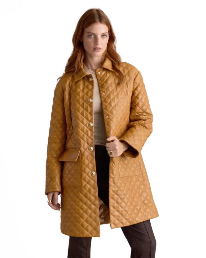 Women's Holland Quilted Leather Coat