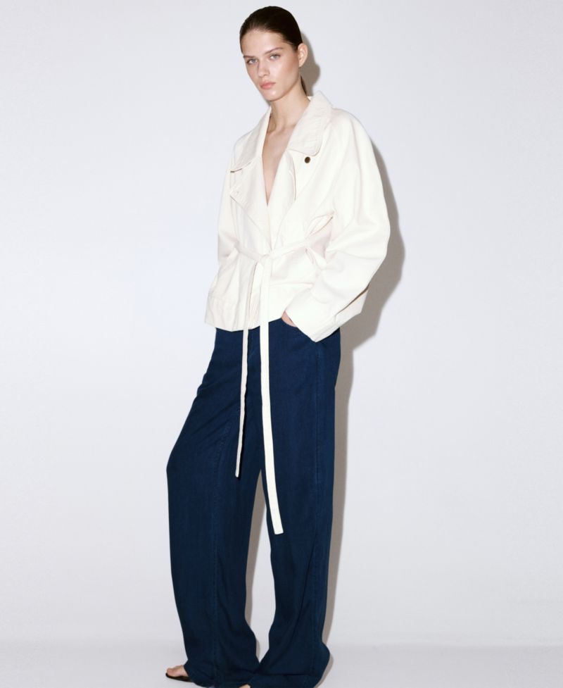 Women's Bow And Belt Denim Jeans