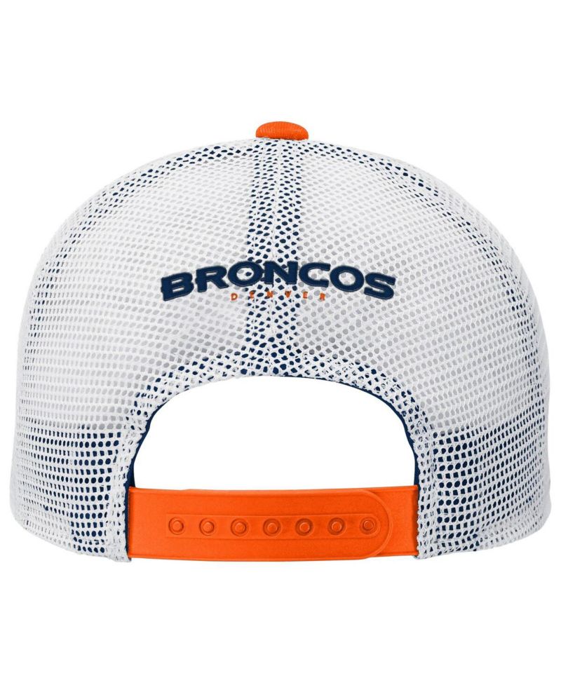 Big Boys and Girls Orange Denver Broncos Core Lockup Trucker Adjustable Hat