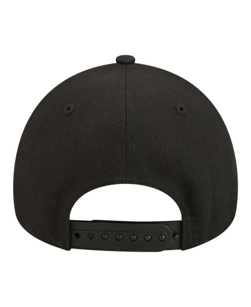 Big Boys and Girls Black Miami Marlins 9FORTY A-Frame Adjustable Hat