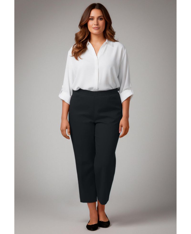 Women's Super-Stretch Straight Ankle Pull-On Pant