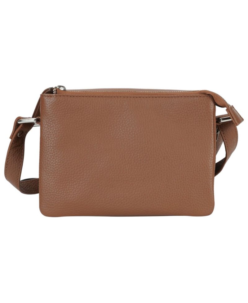 Pebble Leather Connie Crossbody Handbag